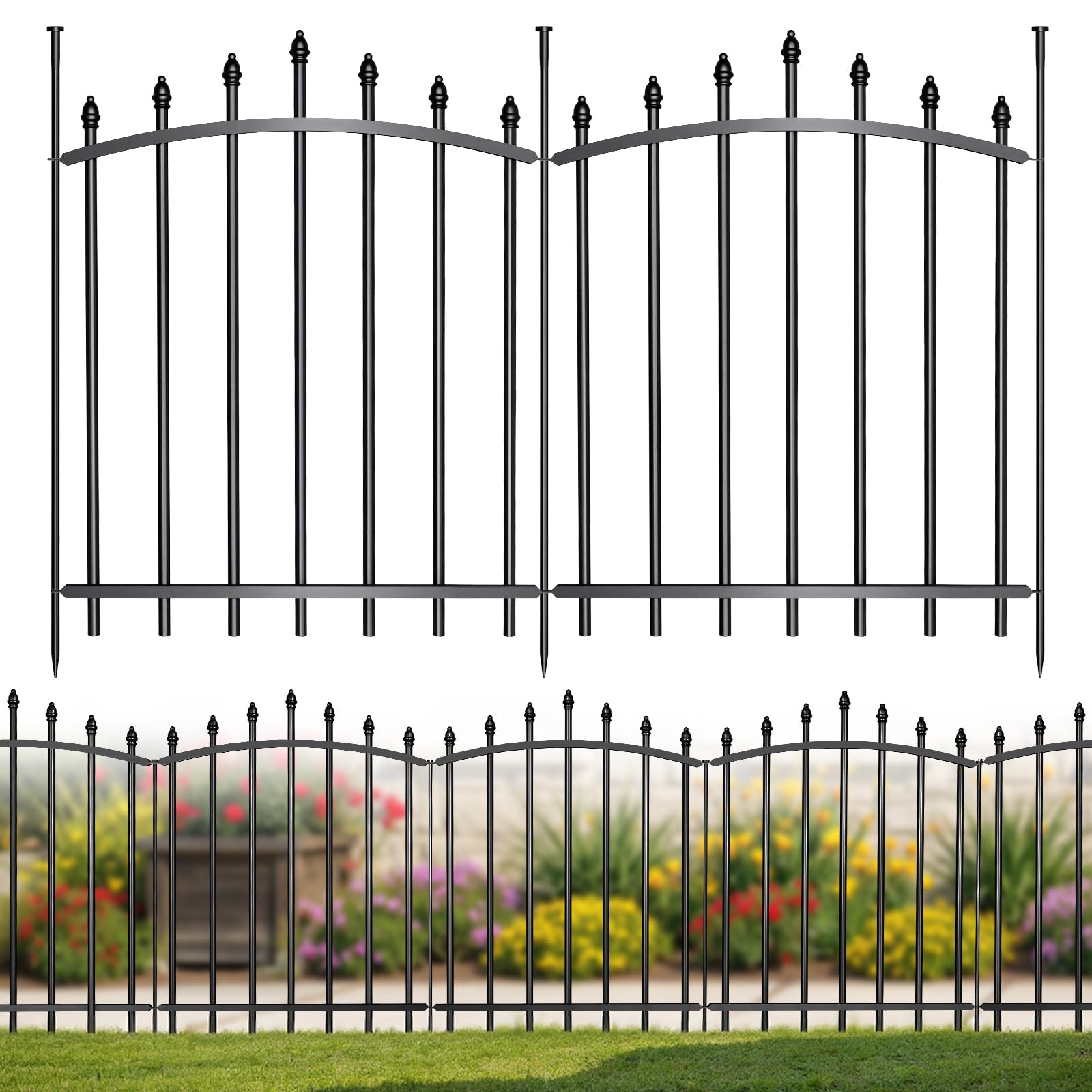 Photo 1 of BOWDIMS 10-Panel Garden Fence, 32" H x 24" W
