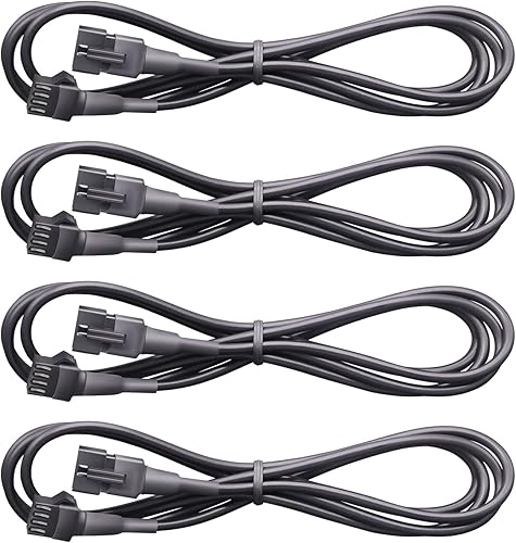 Cable extensor para luces de guardabarros, 4 unidades, 47 pulgadas, cable extensor LED de 4 pines, cable extensor para luces LED RGB para camioneta,