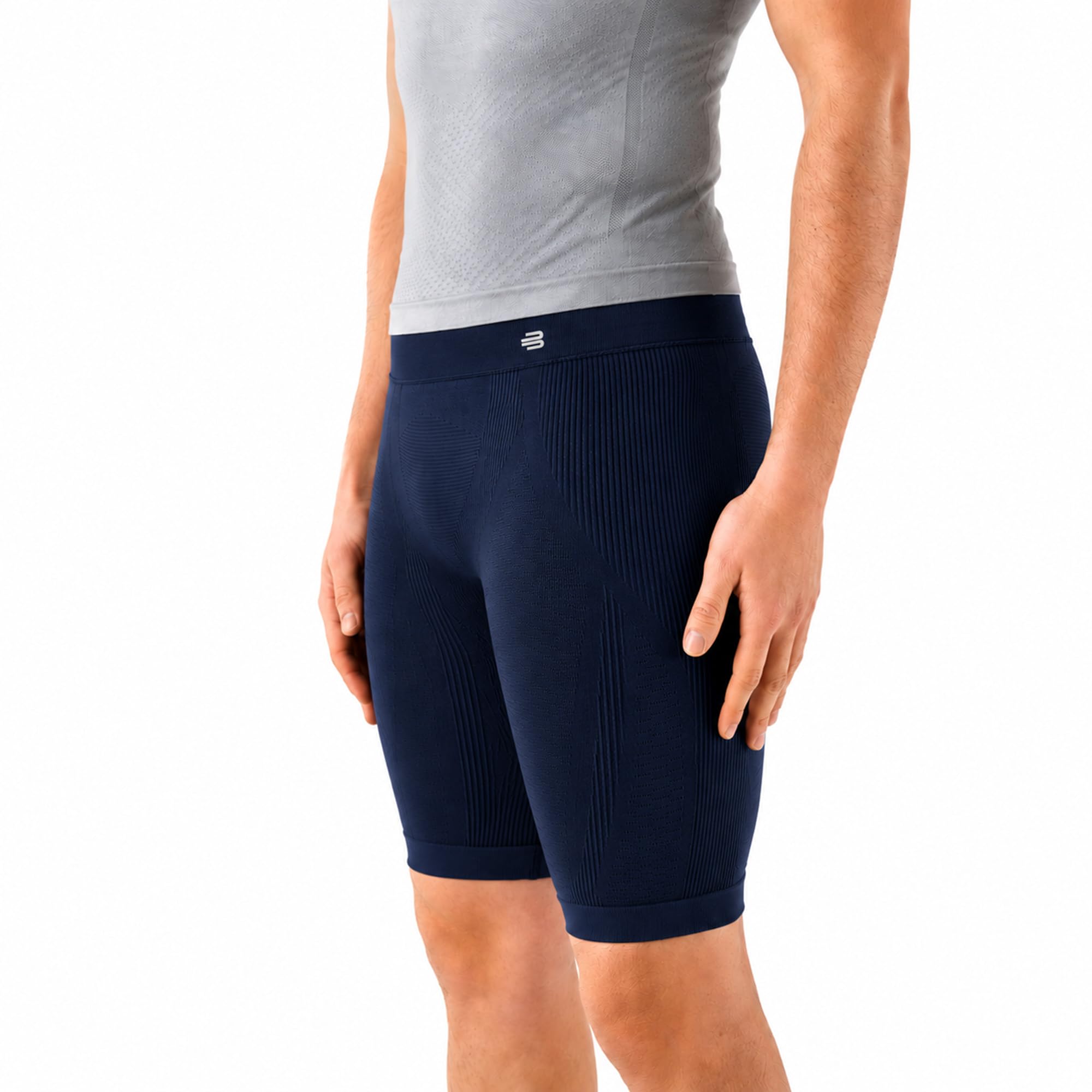 BAUERFEIND Spodnie kompresyjne "Sports Compression Tights Short", spodnie sportowe dla mężczyzn, krótkie, poprawiające ukrwienie mięśni nóg, poliamid/elastan