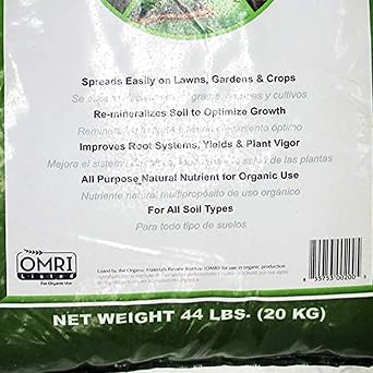 AZOMITE Granulated 44lb Bag - Natural Soil & Trace Minerals - OMRI Listed | Grow & Feed Everything Better With AZOMITE