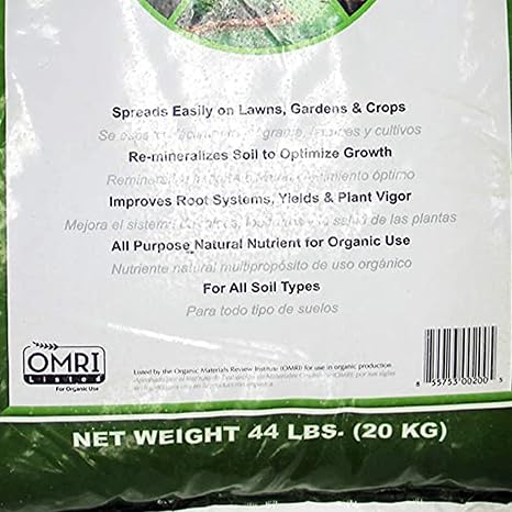 AZOMITE Granulated 44lb Bag - Natural Soil & Trace Minerals - OMRI Listed | Grow & Feed Everything Better With AZOMITE