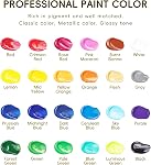 24 Colors Acrylic Paint Set, Yeeart Acrylic Paint, 2oz Bottles Classic Color, Rich Pigmented Canvas Paint, Professional Craft Paint Kit, Premium Non-toxic Paints for Artists, Acrylic Paint Set