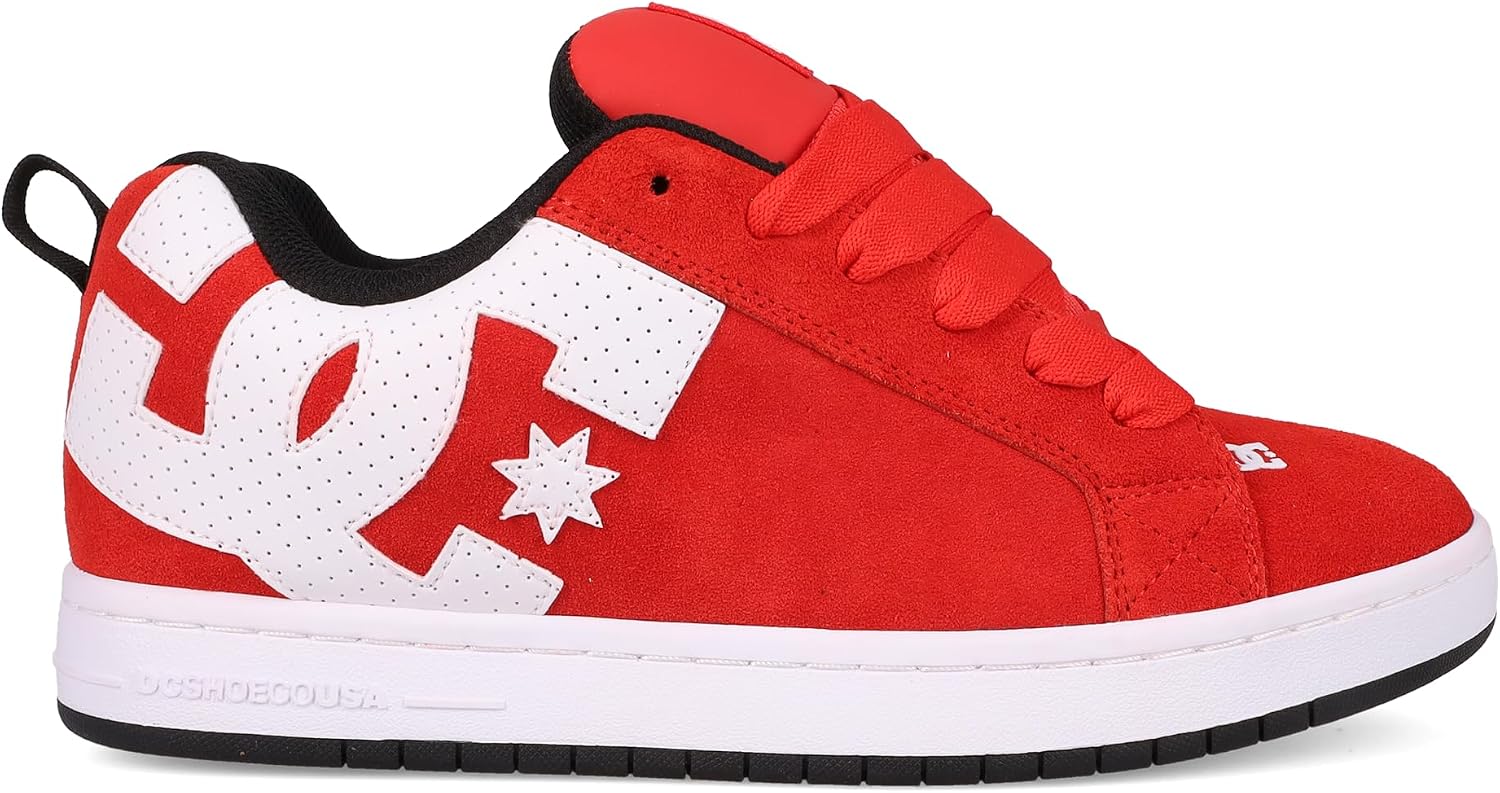 DC SHOES Mens Court Graffik SE Sneaker Red/White