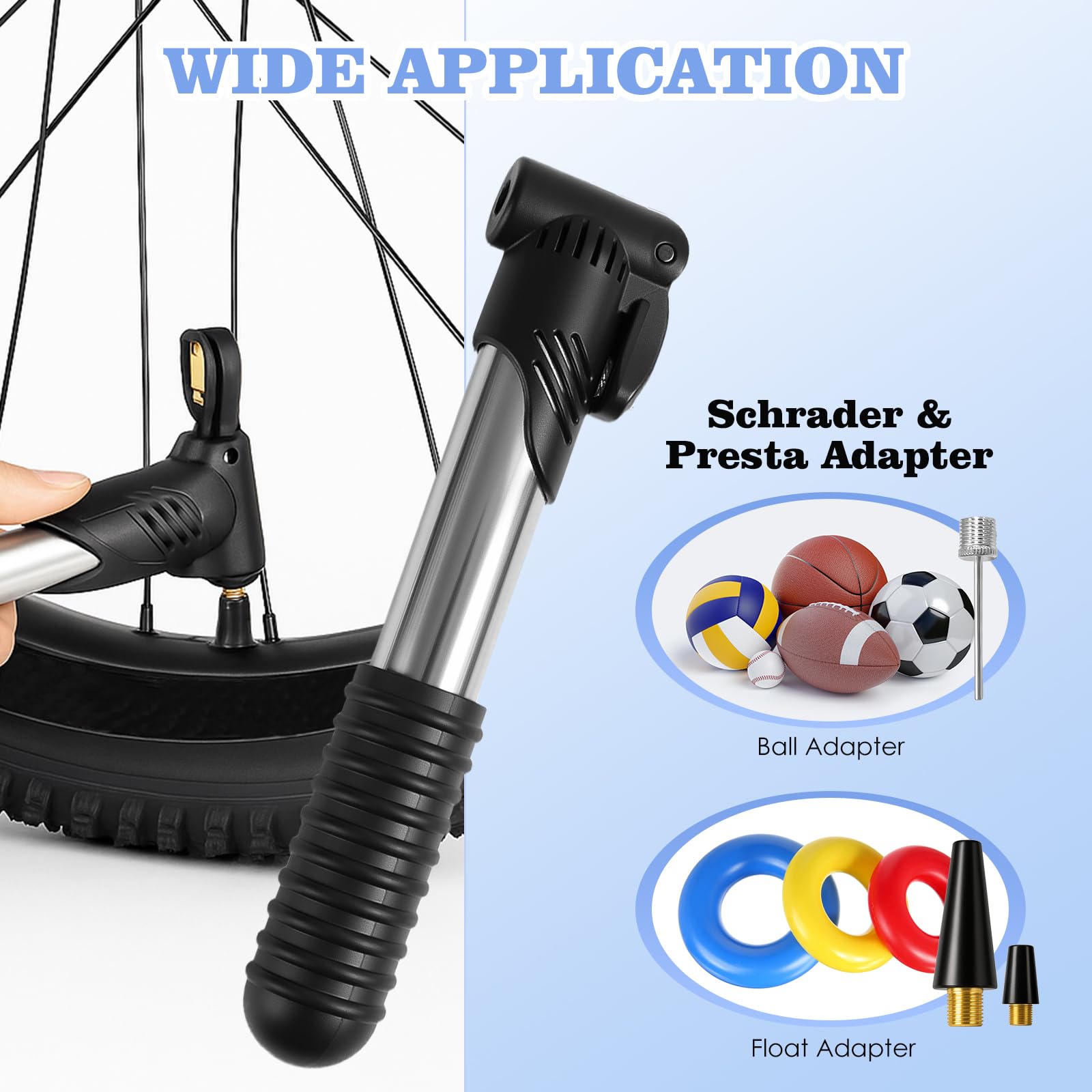 Ninonly 34PCs Kit Riparazione Bici con 120 PSI Pompa Kit Riparazione Pneumatici Bici con 16 in 1 Attrezzo Multifunzione Kit Riparazione Gomme Bici per l'uso in Situazioni di Emergenza Durante