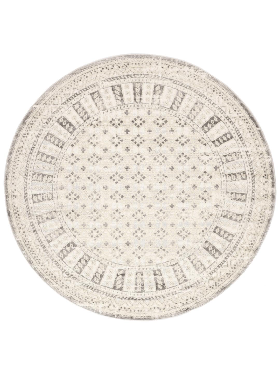 RugVista Venus Tapis, Ø 200 cm, Beige/Greige