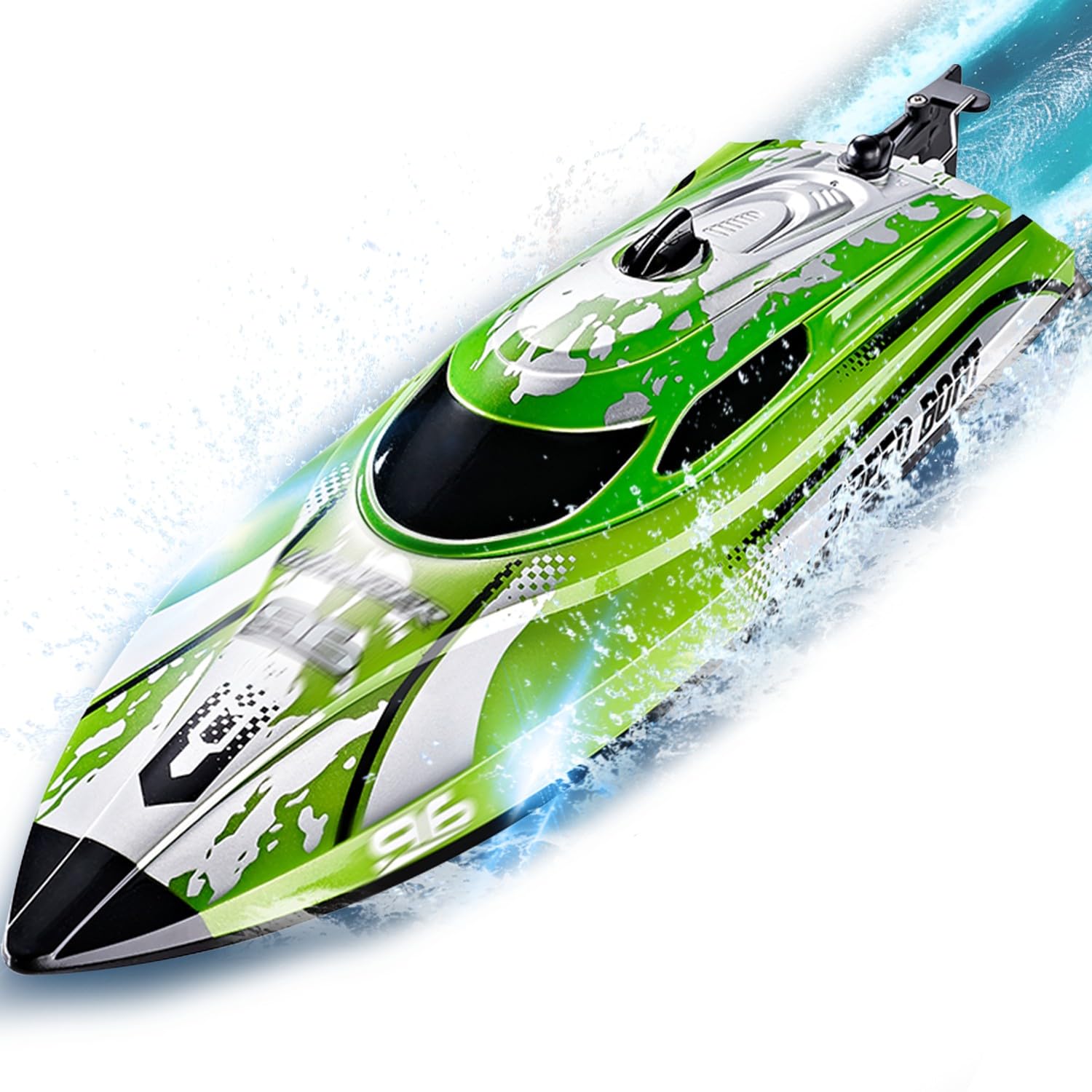 Meitianfacai Mini Bateau Télécommandé Jouets d'Eau pour Adultes et Enfants, Bateaux RC Sans Fil Modèle de Speedboat Jouets de Piscine, Cadeaux d'Été Parfaits pour Garçons Filles