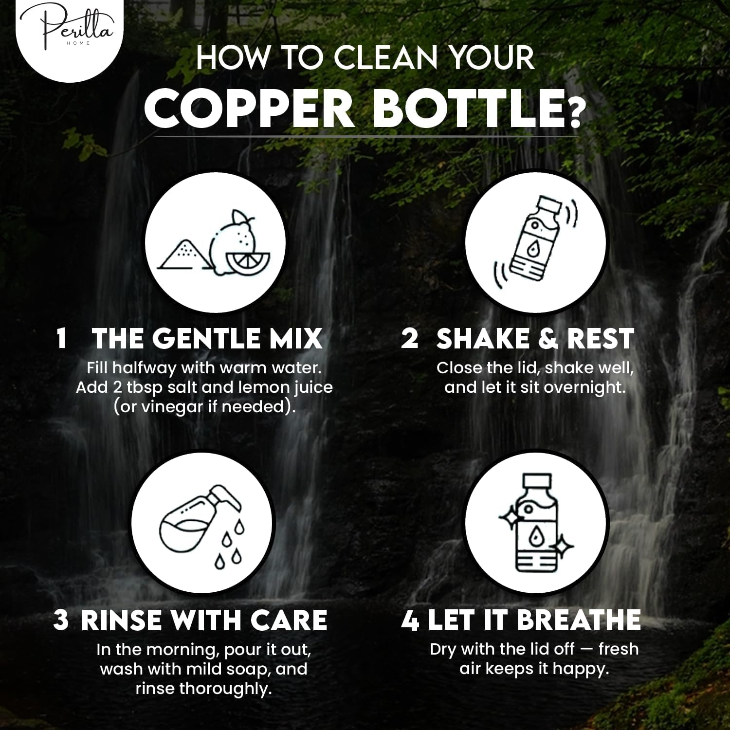 Perilla Home Flasche aus 99,97 % reinem Kupfer zum Trinken, mit Sipper und Deckel, ayurvedische Wasserflasche, Mehrzweckflasche für Fitnessstudio, Reisen, Outdoor, Innenbereich, auslaufsicher, Grau