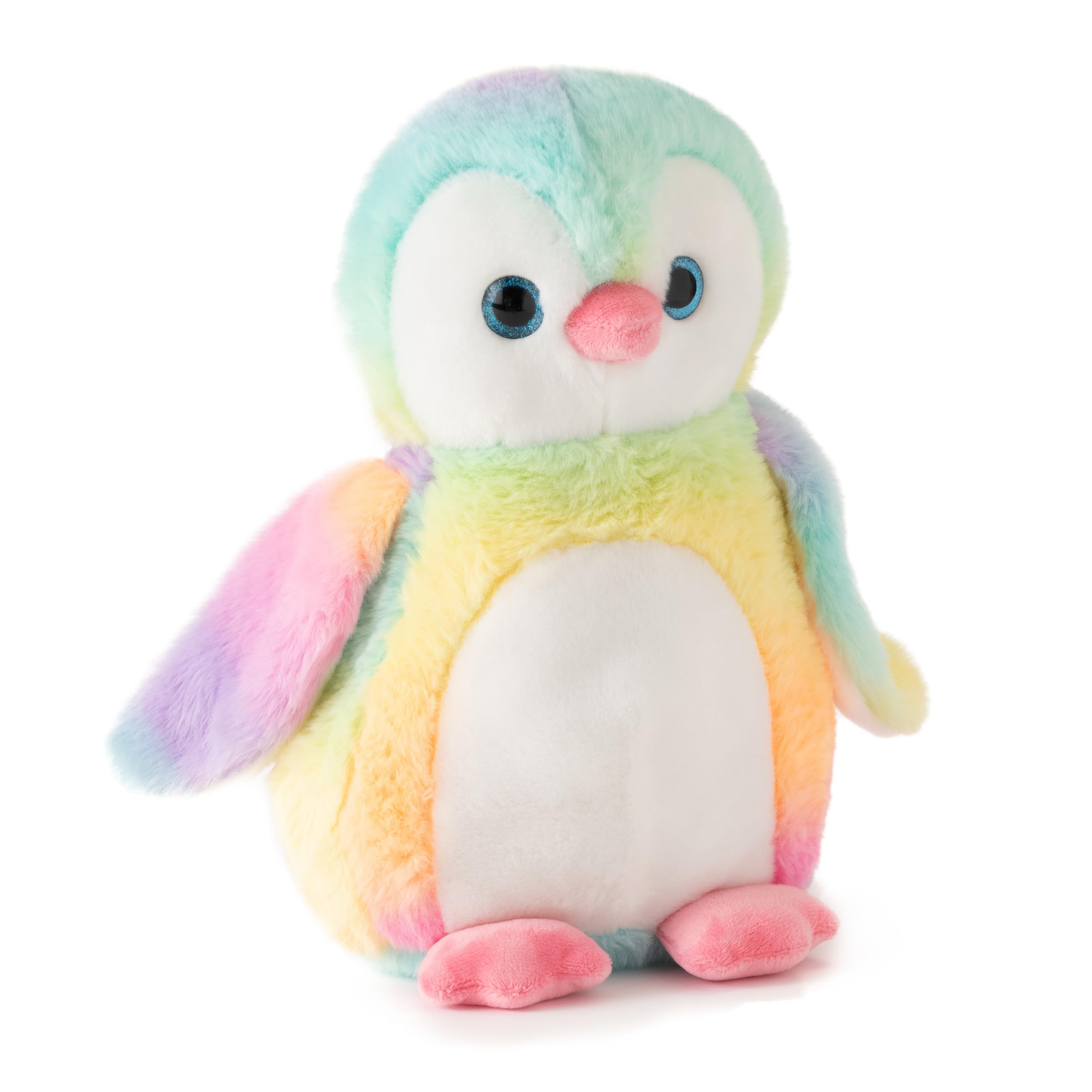 The Petting Zoo Penguin Stuffed Animal Plushie, Ombrez Zoo Animals, Rainbow Penguin Plush Toy 12 inches