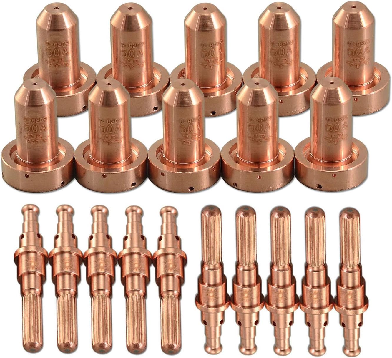 RIVERWELD 9-8208 Plasma Tips Cutting OTD 40Amp and 9-8215 Plasma Electrode Fit Thermal Dynamics SL60 SL100 Plasma Cutter Torch 20pcs