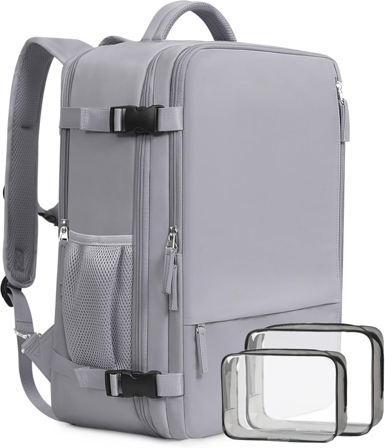 Beraliy Large Travel Backpack, Airline Approved Carry On Backpack, 16 Laptop Backpack,Waterproof Personal Item Bag, Business Hiking Weekender Overnight Bag, Dark Gray