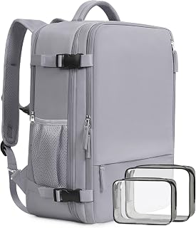 Beraliy Large Travel Backpack, Airline Approved Carry On Backpack, 16 Laptop Backpack,Waterproof Personal Item Bag, Business Hiking Weekender Overnight Bag, Dark Gray