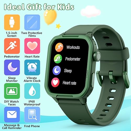 Miniatura 2 de Reloj inteligente para niños y niñas, relojes para niños con 19 modos deportivos, frecuencia cardíaca, monitor de sueño, podómetro, reloj
