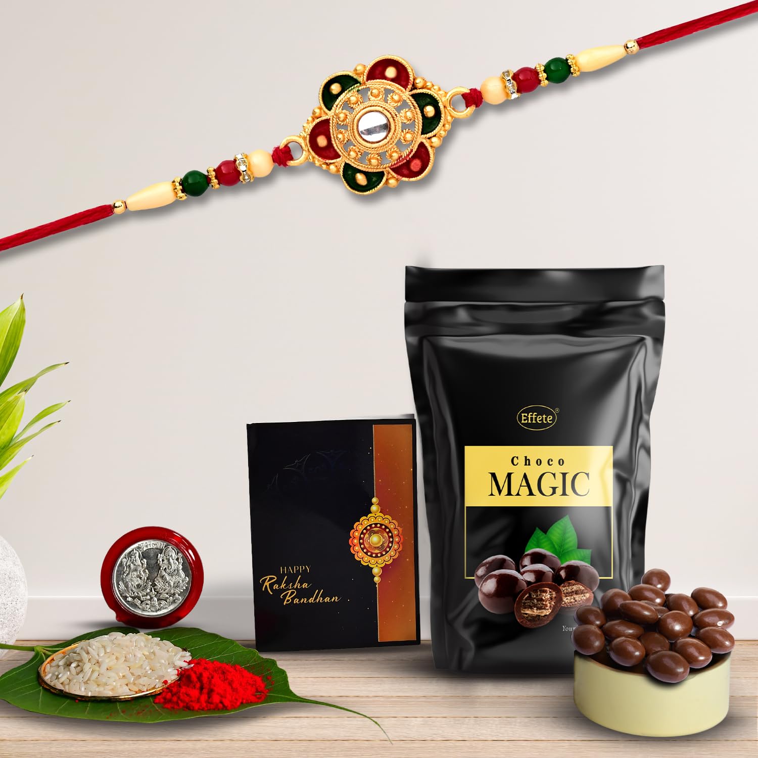 DeoDap Rakhi For Brother Set Of 1 with Silver Color Pooja Coin, Rakhi With Greeting Card, Rakhi For Kids, Brother And Bhabhi, Rakhi With Chocolate, Sweets, Rakhi With Gift, Rakhi Combo (K1_531_SP) (B099F6JBZM) Amazon Price History, Amazon Price Tracker