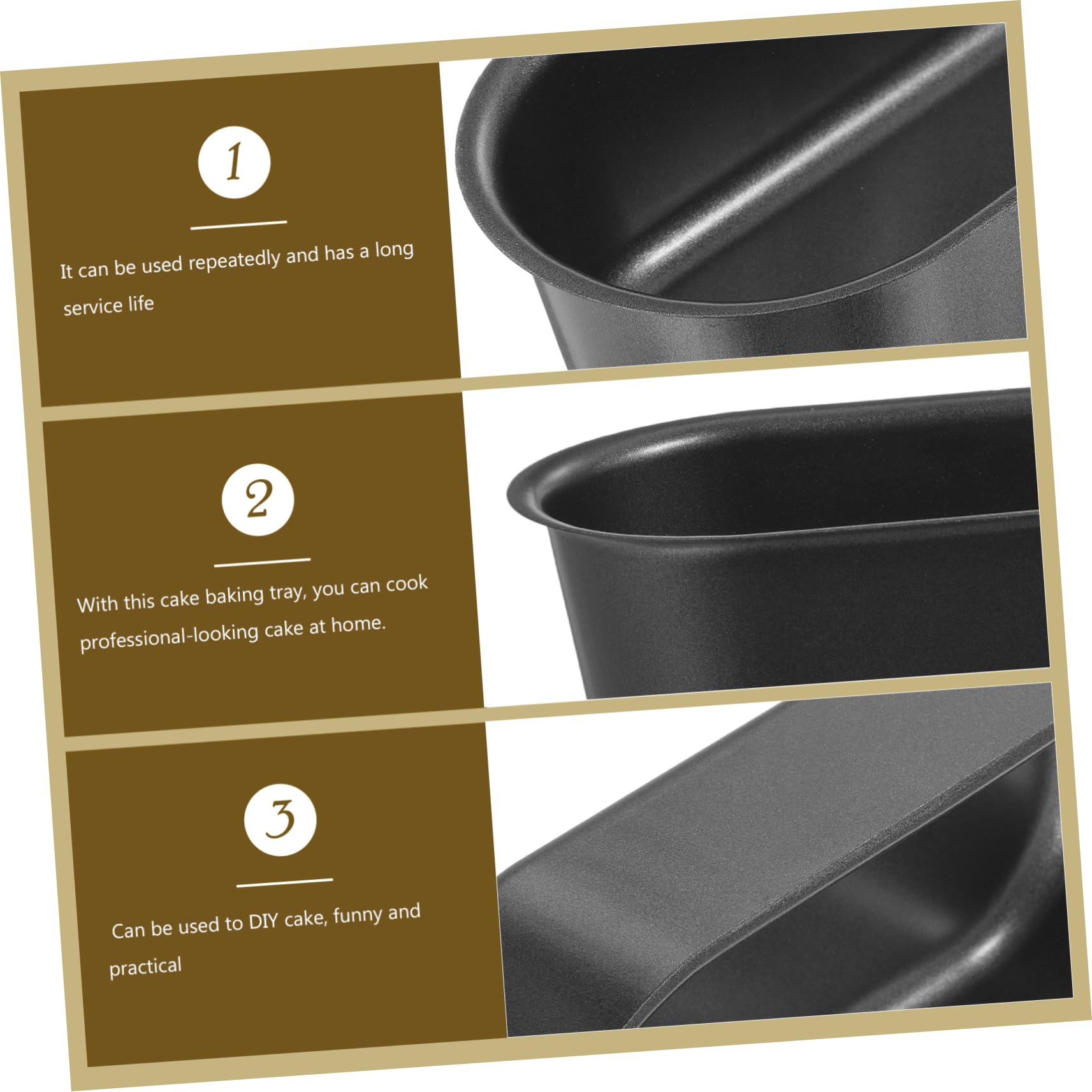 OKUMEYR Baking Pan Non-stick Cake Mold for Cheese Bread Double-sided Toast Mold Easy to Use Great for Friends