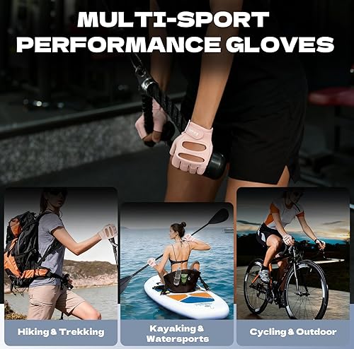 Miniatura 5 de COFIT Guantes de entrenamiento transpirables, guantes antideslizantes para levantamiento de pesas para hombres y mujeres, agarre superior y