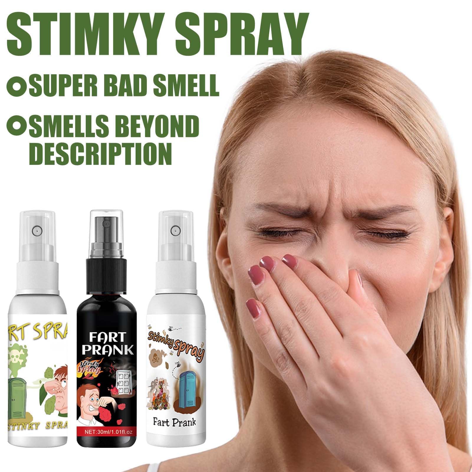 Miioto Fart Spray, Interessante Spray Puzzolente, Potente Fialette Puzzolenti, Articoli per Feste Divertenti, Cattivo Odore di Lunga Durata, Sicuri e Portatili - 30ml*3 (VO-EU0085)