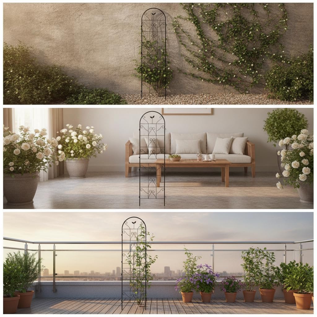Enrejado Jardín Metal, Celosía, metálico Robusto, Enrejado Resistente, Organización Vertical, para Amantes y cultivadores, Size to 3