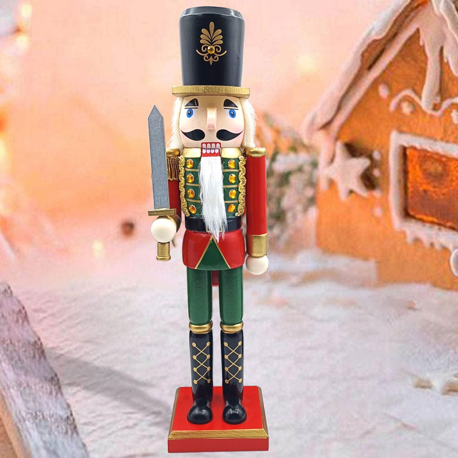 Schiaccianoci In Legno Anneome – Decorazione Natalizia 25 Cm – Ornamento Da Tavolo – Regalo Per Bambini E Collezionisti