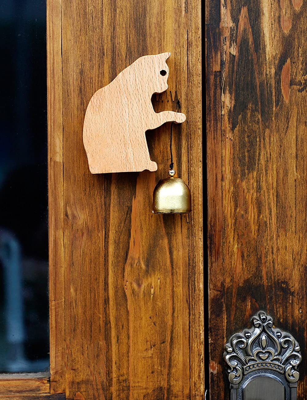 Katzen Windspiel Aus Kupfer - Garten Deko Für Katzenliebhaber 20cm