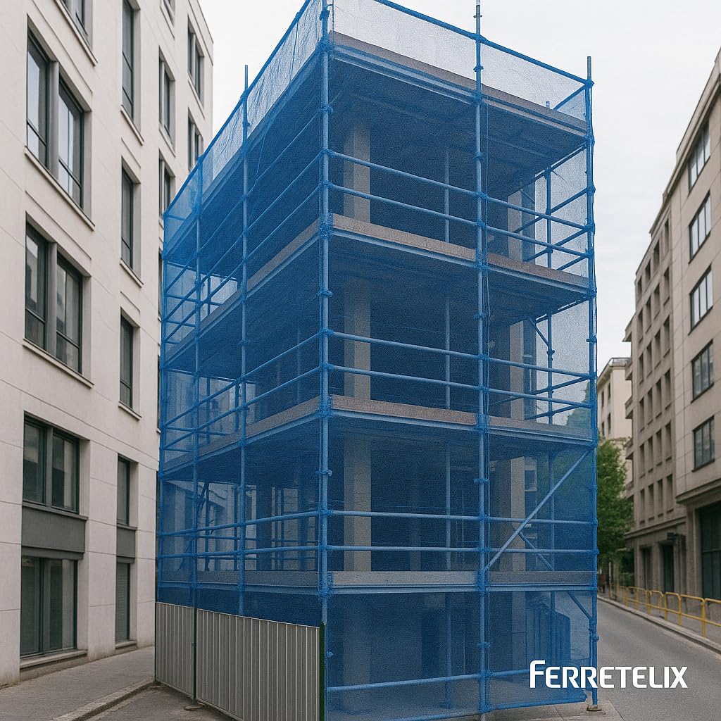 FERRETELIX® Manto Mosquitera de Recolección de Aceituna – Andamio Azul – Muy Resistente – 6 x 12 Metros – Fabricado en España