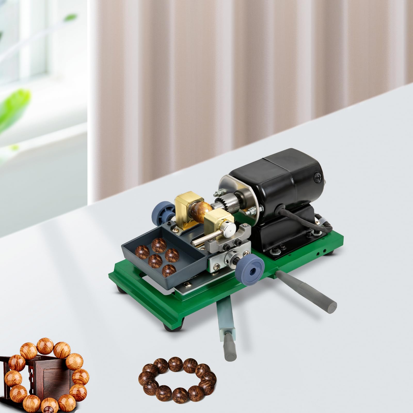 Kit complet de bijoux 220 V - Jade Perle - Perçage en continu - Perceuse - Outils - Diamètre de foret 0,3-4 mm - Support magnétique - Interrupteur de vitesse en continu - Interrupteur à pied