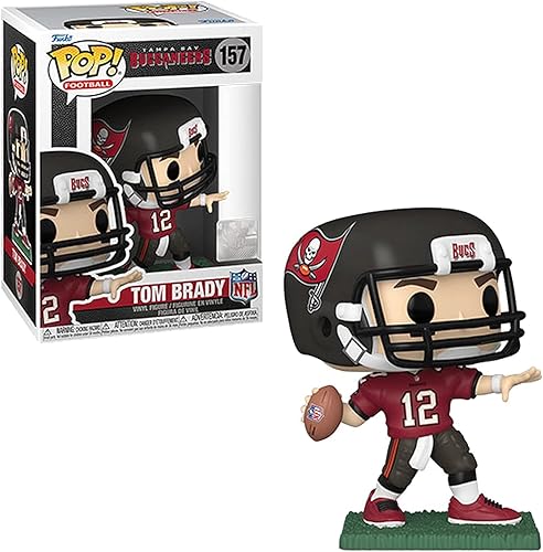 Miniatura 2 de POP Fútbol Buccaneers - Figura de vinilo Funko de Tom Brady (Uniforme para el hogar), multicolor, 3.75 pulgadas