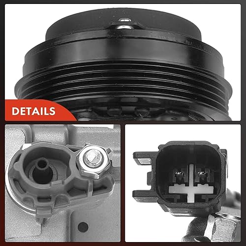 Miniatura 8 de A-Premium Compresor de aire acondicionado con embrague compatible con Ford Fusion 2.0L 2013-2020, Edge 2016-2018 y Lincoln MKZ 2.0L 2013-2018