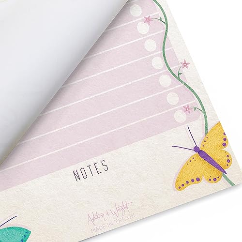 Miniatura 3 de Ashton and Wright - Diseño de mariposa - Lista de tareas A5 cosas para hacer hoy - Bloc de tareas diariasplanificador de escritorio - 60 hojas -