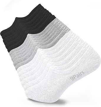 MoHern No Show Socks for Women, 9 Pairs, Size 6-10