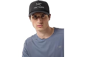 Arc'teryx Leaf Bird Word Trucker Curved Hat: Breathable, Low-Profile Style