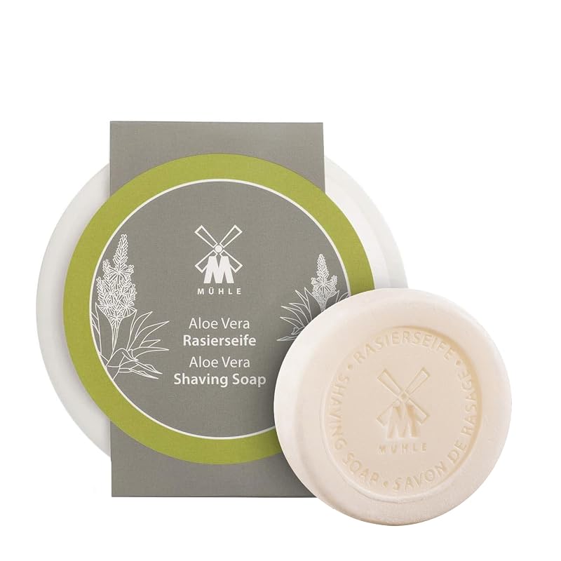 Sabonete de Barbear MÜHLE SHAVE CARE com Aloe Vera e Recipiente de Porcelana, 65 g