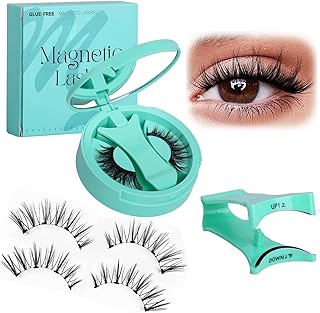 رموش مغناطيسية ناعمة بمظهر طبيعي بدون قلم تحديد العين لا تحتاج إلى صمغ مع أداة تطبيق، قابلة لإعادة الاستخدام ومقاومة للماء لراحة طوال اليوم (نمط 4)