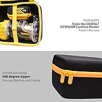 Vista 8 de LTGEM - Funda compatible con el enrutador inalámbrico DEWALT DCW600B / DWP611 20V Max XR (solo funda)