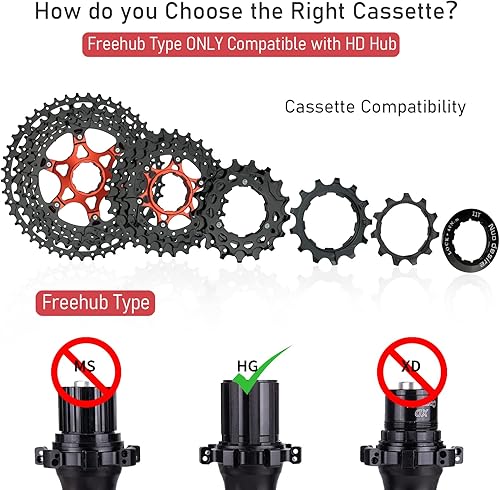 Miniatura 4 de Casete de 11 velocidades, 11-40T, 11-42T, 11-46T, 11-50T, 11-52T