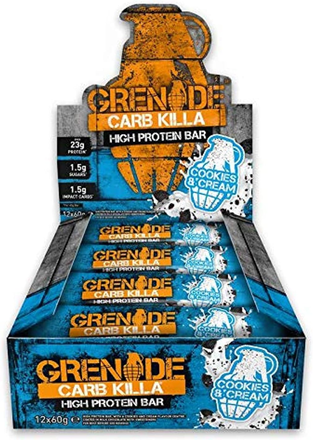 Grenade Carb Killa - Cookies and Cream, 12 X 60 gm