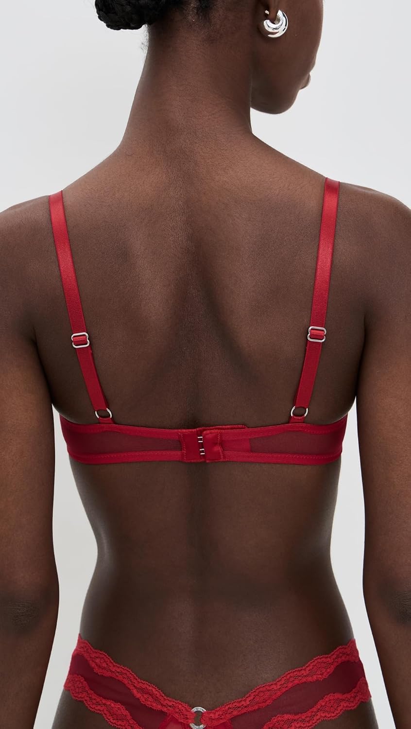 Fleur du Mal Women's Sheer Tulle Demi Bra - Image 3