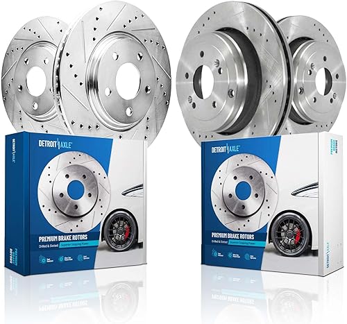 Miniatura 59 de Detroit Axle - Rotores de freno trasero para Nissan Maxima 350Z 370Z Infiniti G35 G25 G37 EX35 M35 M45 QX50 EX37 Q40 Reemplazo de frenos de disco