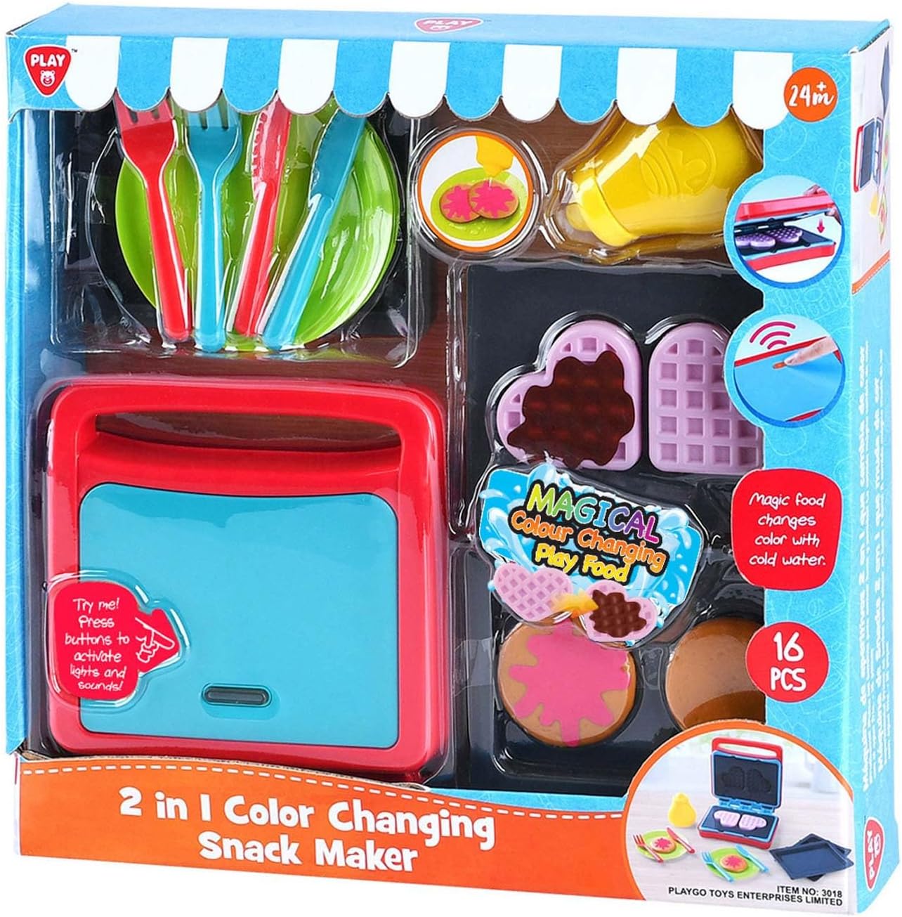 PlayGo Snackmaker, 2 in 1, 16 pieces.