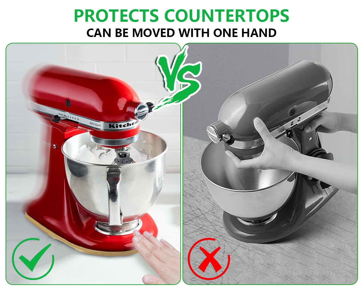Base Deslizante Para Batidora KitchenAid (4.8-7.6L) – Protege Tu Encimera Y Mueve Tu Robot De Cocina Sin Esfuerzo