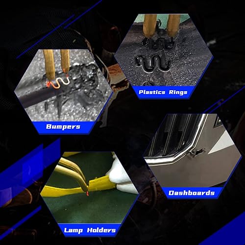 Miniatura 10 de Soldador de plástico, ajuste multiusos, kit de soldadura de plástico, operación rápida, kit de soldadura de reparación de plástico, más cómodo,