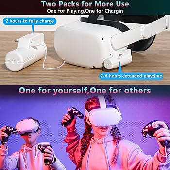 Amazon.com: Saqico 2 Battery Pack for Oculus Quest 2