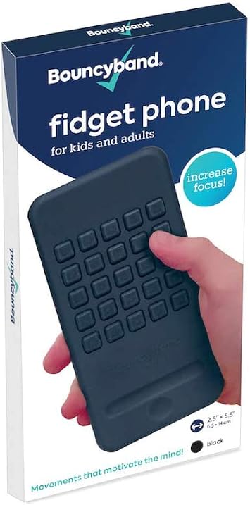 Bouncyband Fidget Phone Realistic Smart Phone and Sensory Device, ADHD Toys for Increasing Focus, Relieving Anxiety and More