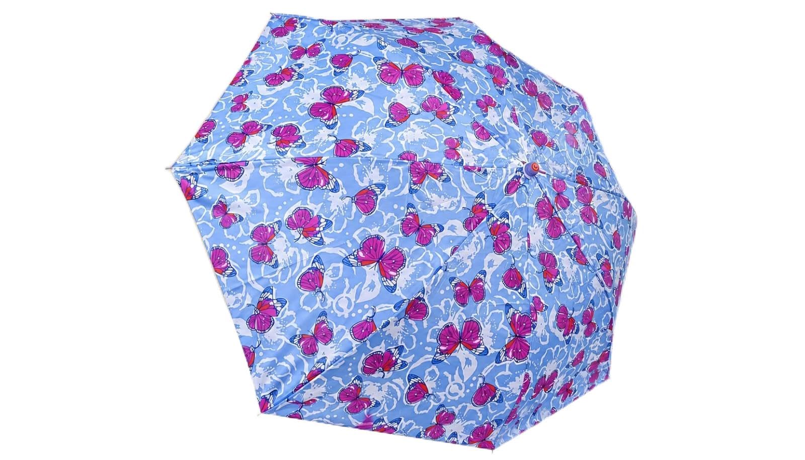 Foldable Umbrella with Butterfly Print-image-32