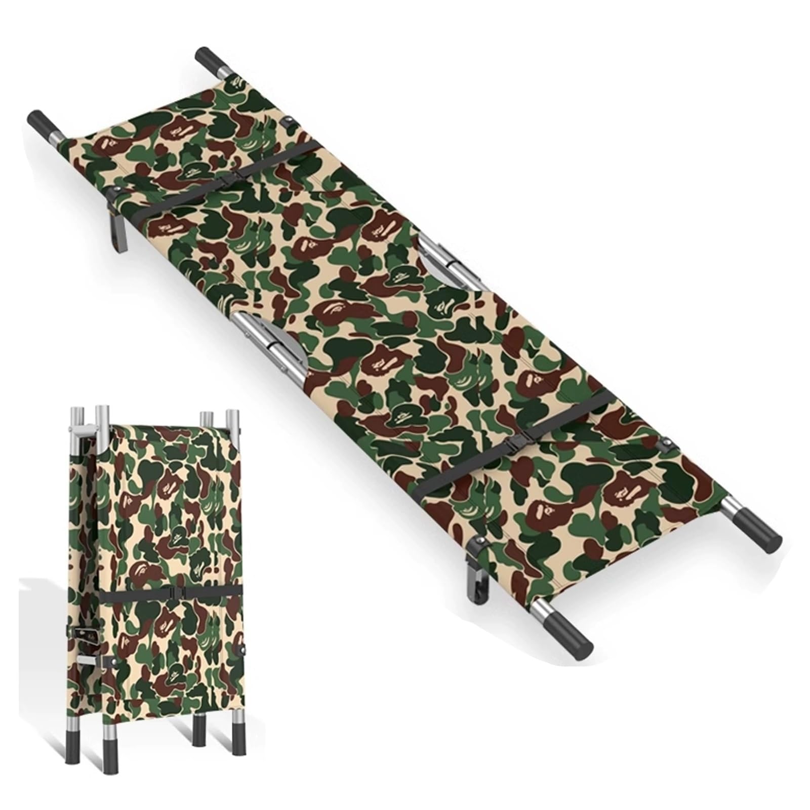 SWENEEN Foldable Portable Transportation Stretcher,Multi-Functional Emergency Rescue Stretcher,Search And Rescue Equipment,For First Aid,Home Use,Rescuing Patients,Camouflage
