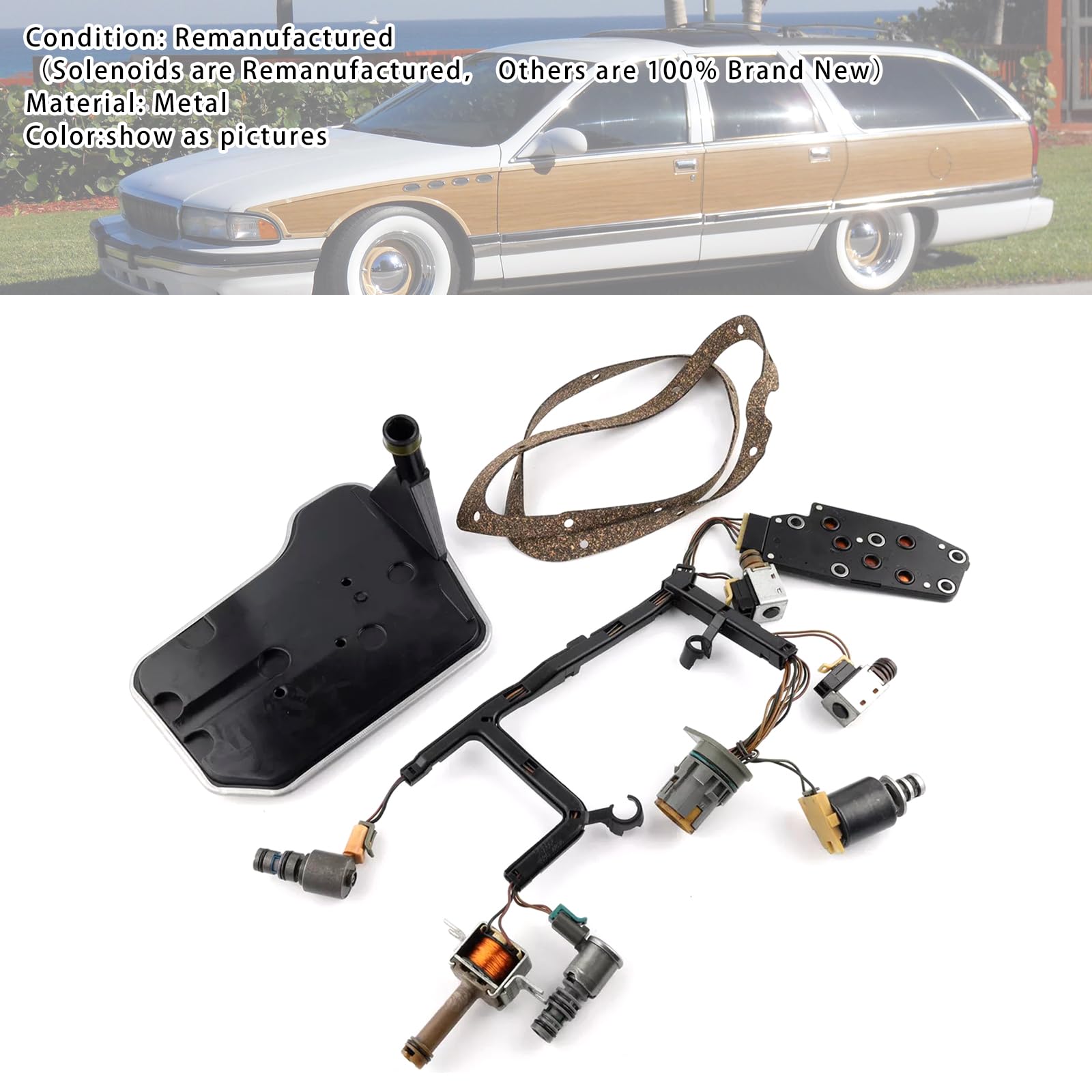 Topteng 9PCS 4L60E 4L65E Transmission Solenoid Kit passend für GM EPC Shift TCC 3-2 PWM