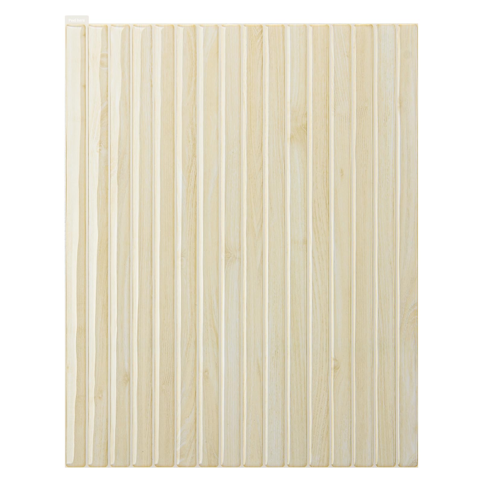 Art3d Lot de 10 Carreaux Muraux Autocollants,3D Aspect Lamelles en PVC | pour Salle de Bain,Cuisine,Salon,29 x 23 cm,Grain du Bois