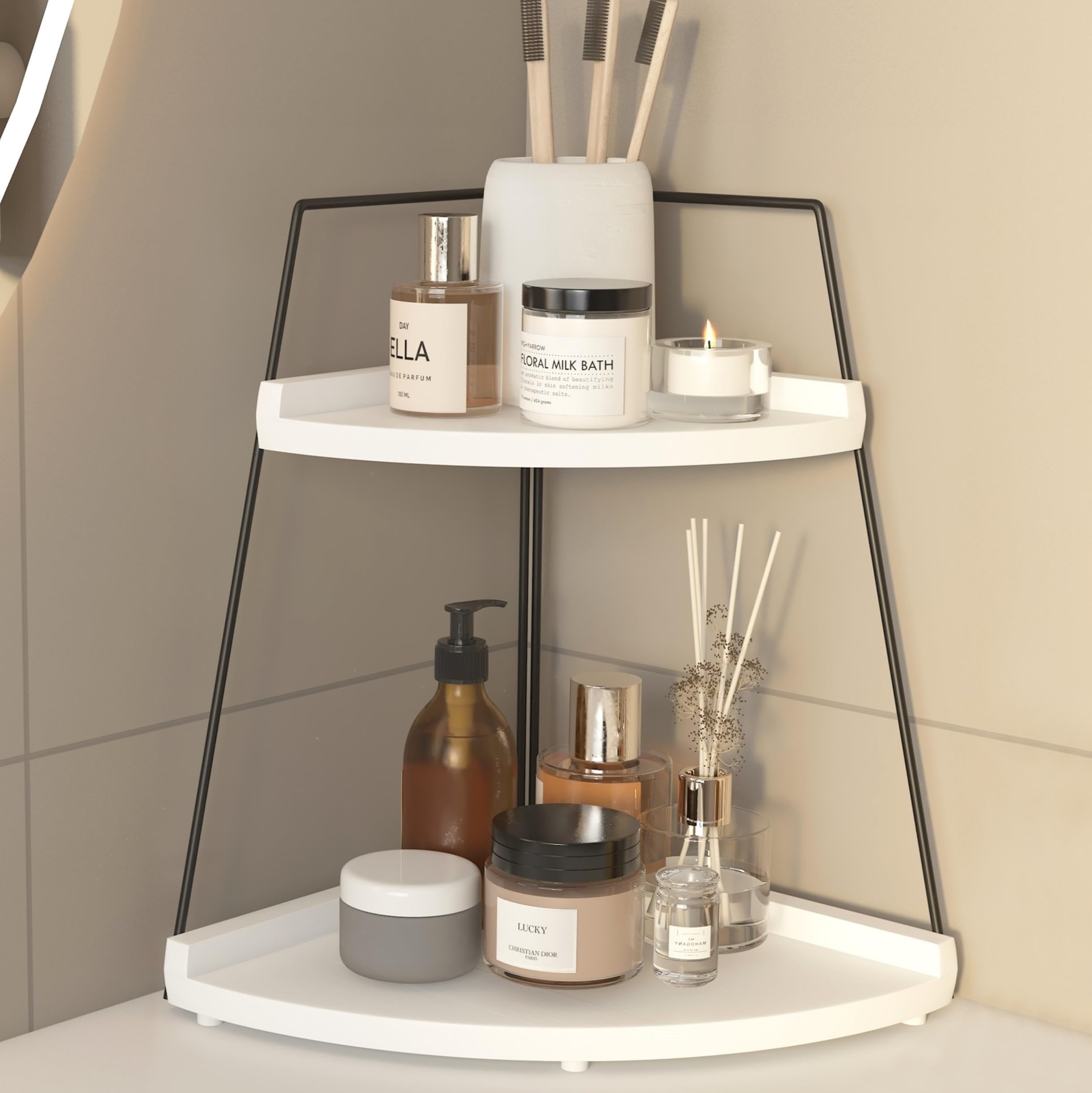 小物 BATHROOM COUNTERTOP ORGANIZER human made Countertop Organizer - Steel + Wood - Yamazaki Home