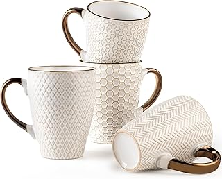 26 Home Decor Coffee Bar Ideas For Cozy Corners 50 Ceramic Coffee Mug Set - 16 Oz Large Coffee Mugs - Embossed Stoneware Cu...