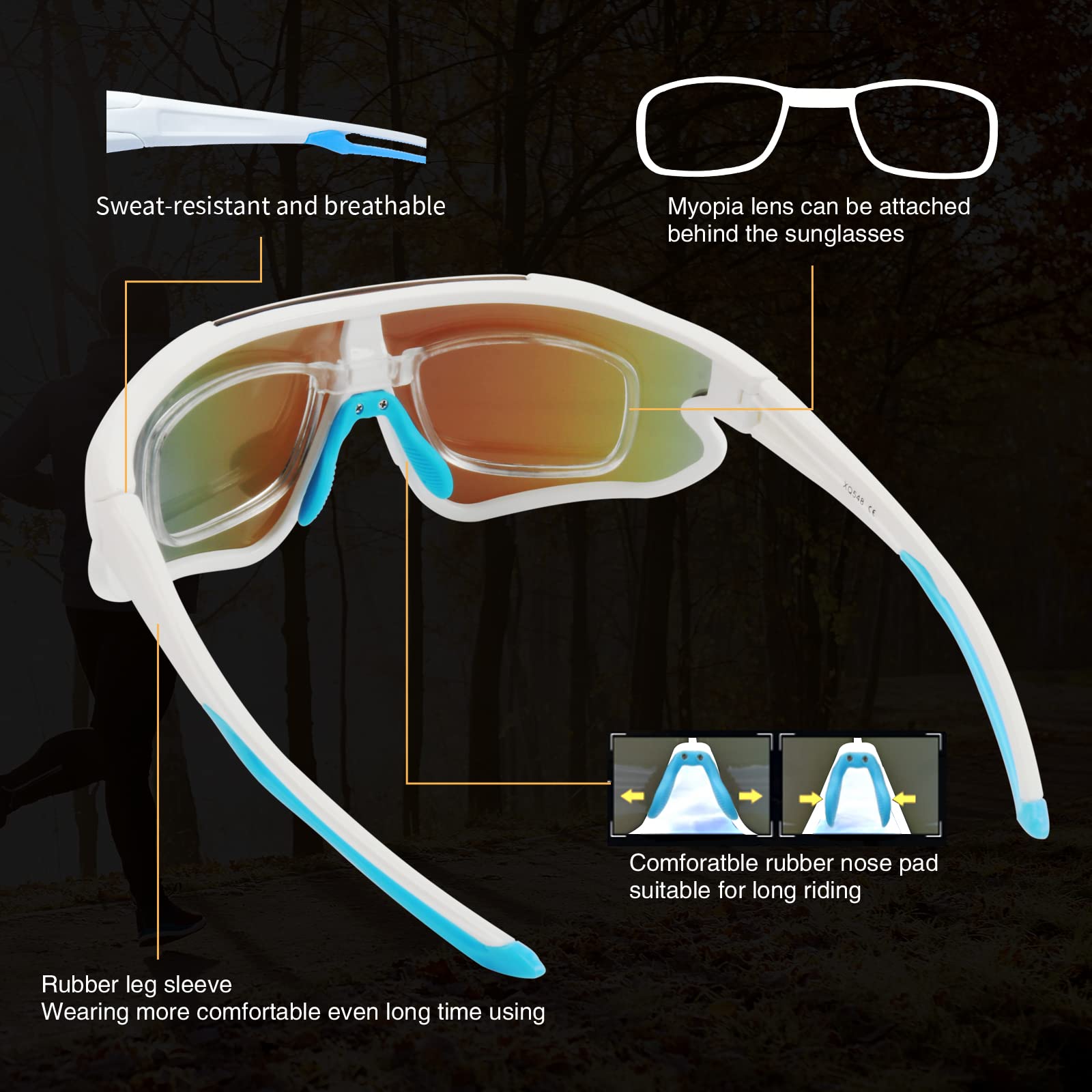 Amazon | [HAAYOT] サイクリンググラス 野球用偏光サングラス 男性