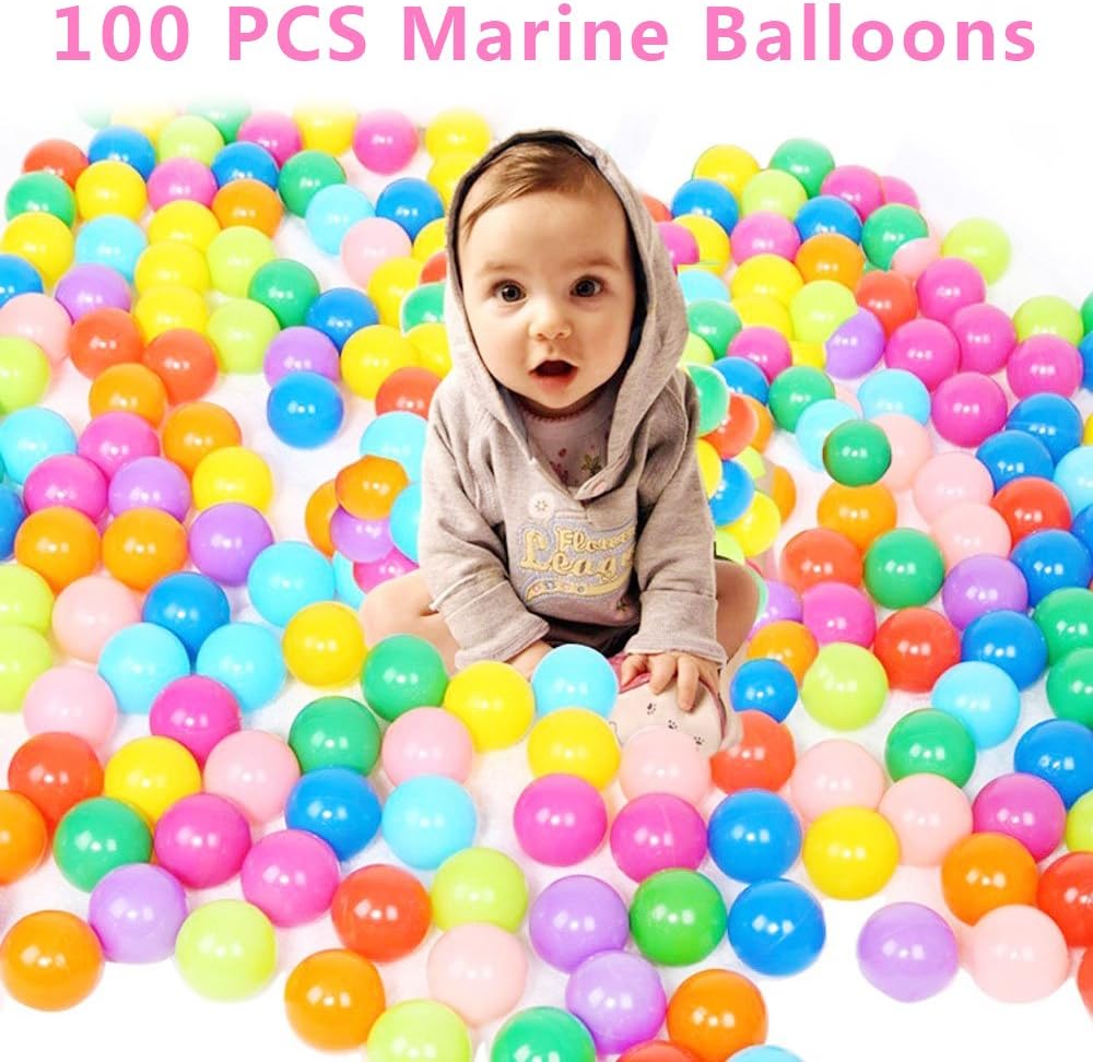 100 PCS Marine Ball Children's Playground Toys Ball Tents Color Ball Pool (100 PCS Balls)